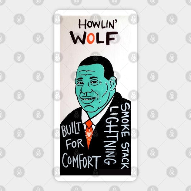 Howlin Wolf Sticker by krusefolkart